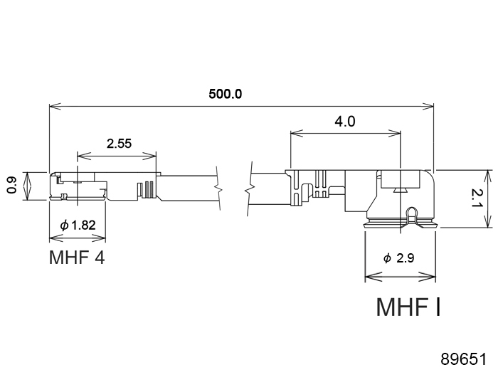 Delock Antennenkabel I-PEX Inc., MHF® I Stecker zu I-PEX Inc., MHF® 4L Stecker 1,13 50 cm #2 