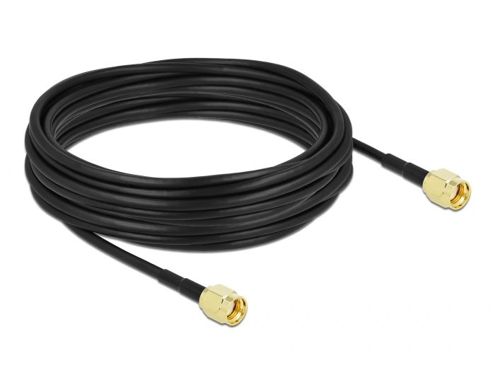 Delock Antennenkabel RP-SMA Stecker zu RP-SMA Stecker LMR/CFD100 10 m low loss #2 