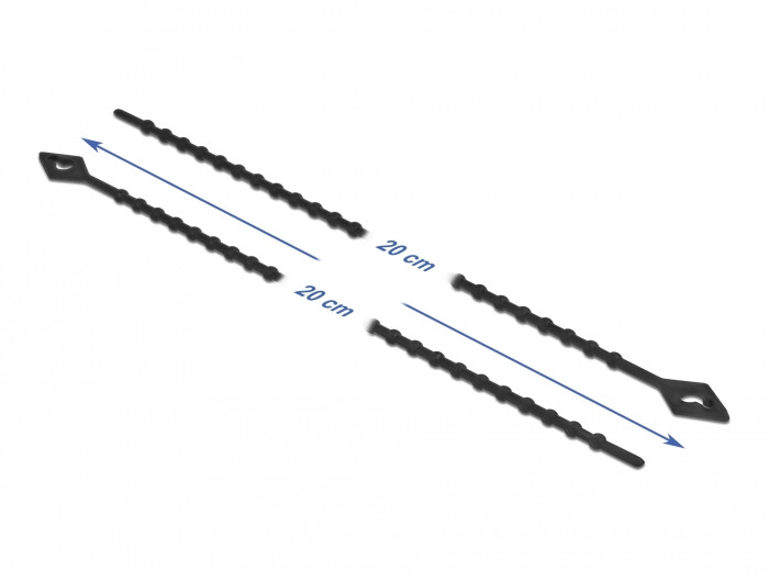 Delock Blitzbinder wiederverwendbar L 200 x B 2,4 mm schwarz 100 Stück #2 