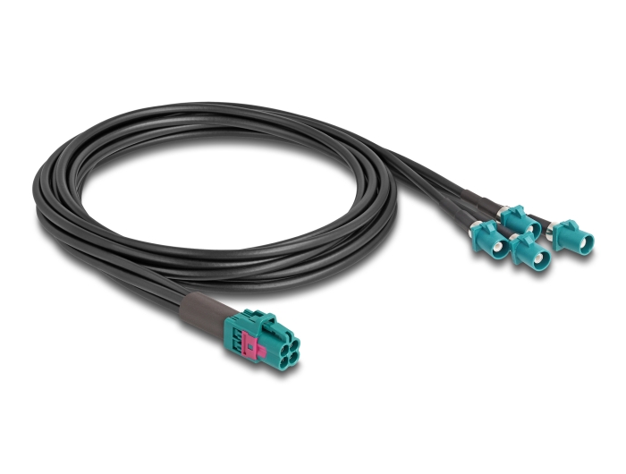 Delock Kabel Mini FAKRA Z Buchse quad zu 4 x FAKRA Z Stecker A-Typ #2 