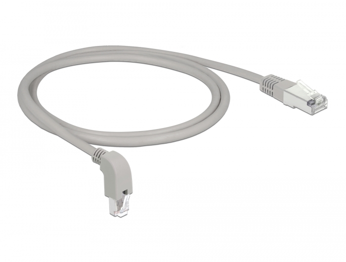 Delock Netzwerkkabel RJ45 Cat.6 S/FTP unten gewinkelt / gerade 1 m #3 