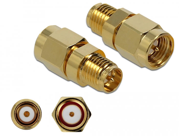 Delock Adapter SMA Stecker zu RP-SMA Buchse 10 GHz #1 