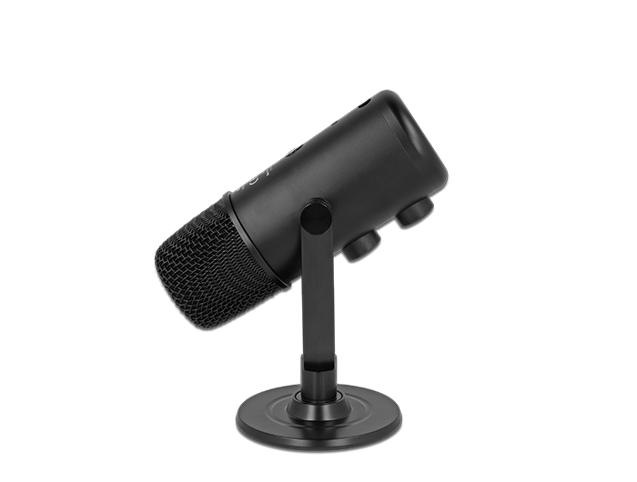 Delock Multifunktionales Doppelkapsel USB Mikrofon mit 3,5 mm Klinken Kopfhöreranschluss und Lautstärkeregler + Quick-Mute Funktion #3 