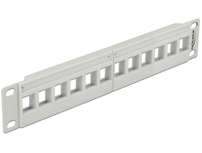 Delock 10″ Keystone Patchpanel 12 Port grau #1 