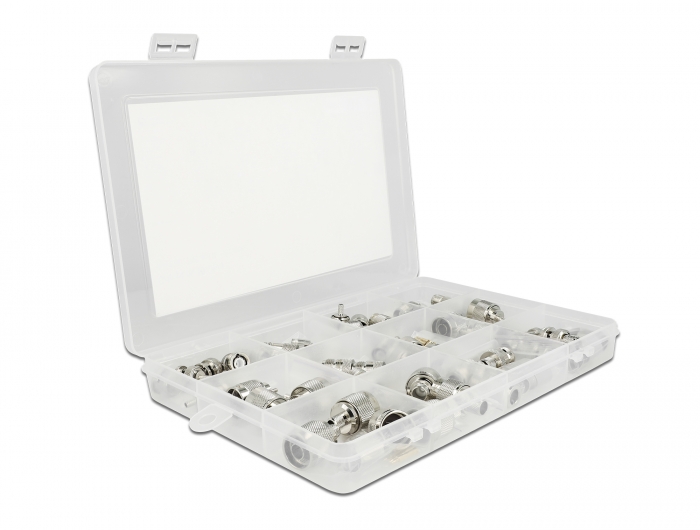 Delock Crimpbox 48-teilig 50 Ohm mit BNC, TNC und N Konnektoren #1 