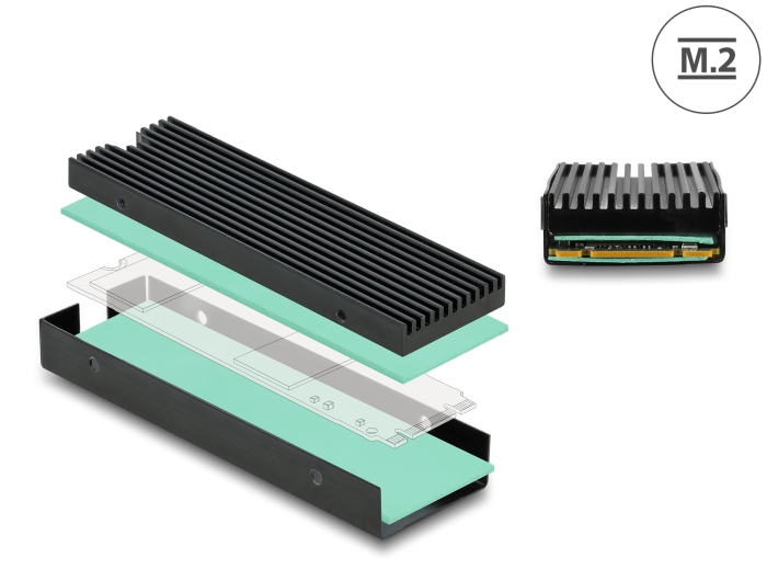 Delock Kühlkörper für M.2 SSD 2280 schwarz #1 