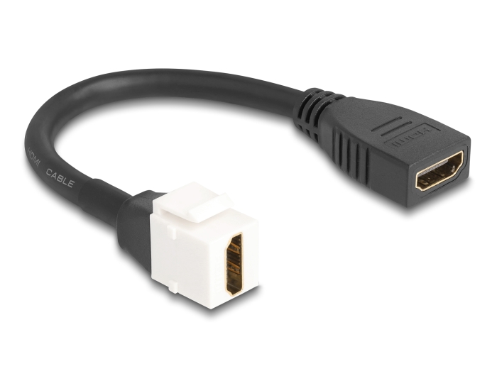 Delock Keystone Modul Kabel HDMI Buchse zu Buchse 8K 60 Hz 20 cm schwarz #2 